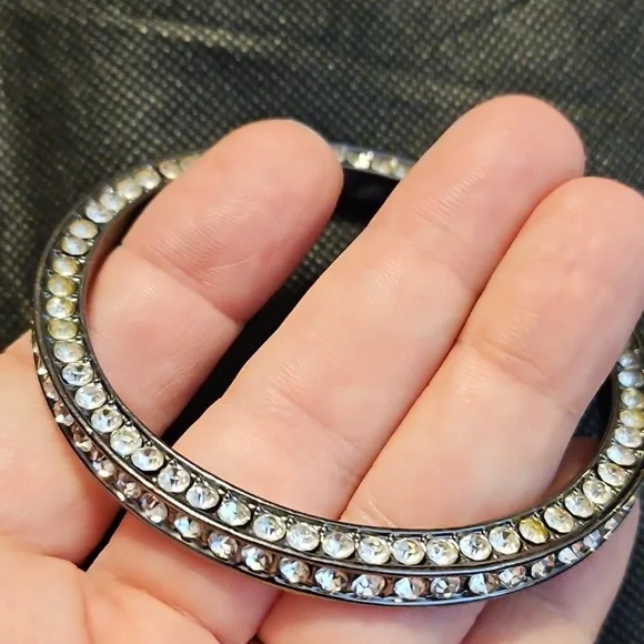Silver Rhinestone Bangle - Picture 5 of 7